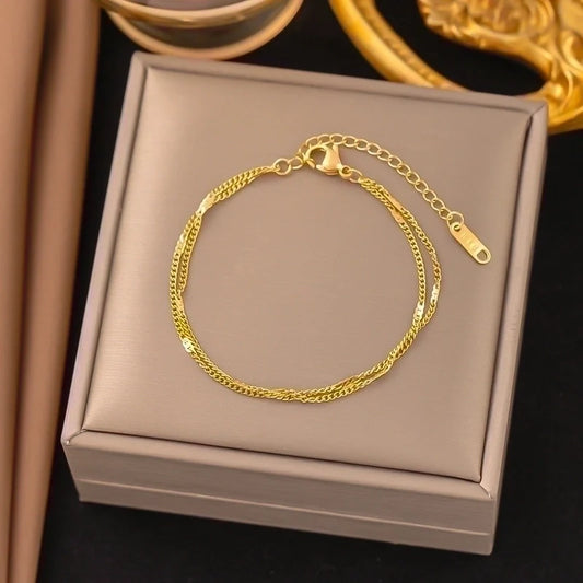bracciale in oro catenina